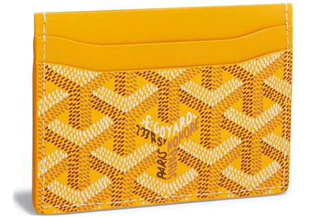 goyard yellow card holder